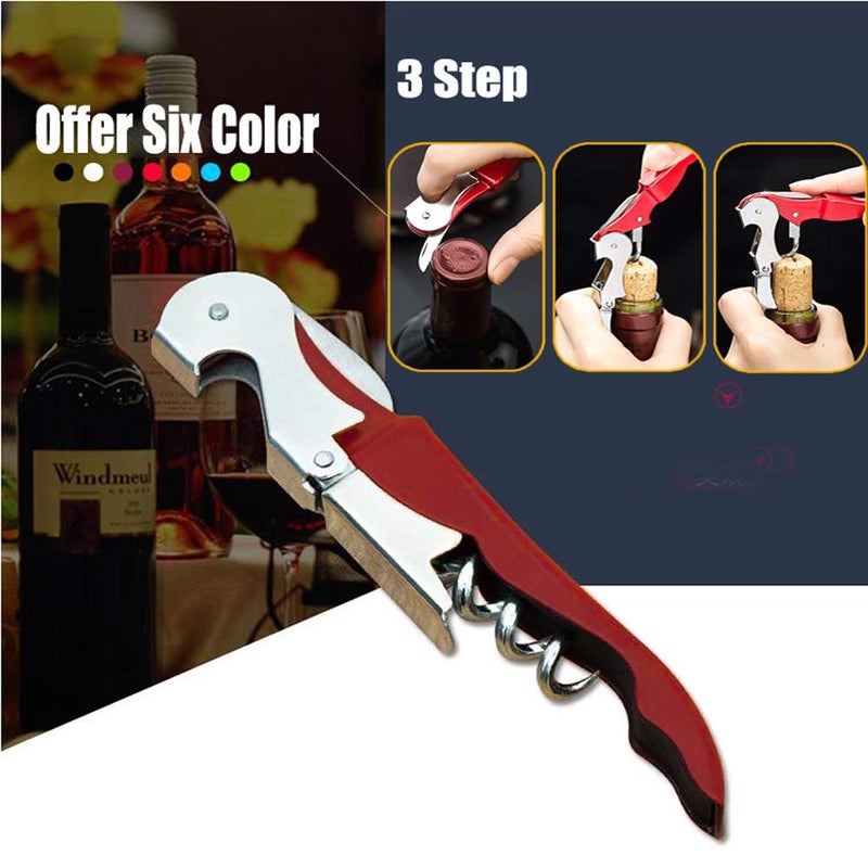 Kit-Home Professional Waiter Corkscrew Wine Openers Set, Heavy Duty Stainless Steel Hinges Wine Key for Restaurant Waiters, Sommelier, Bartenders - Image 5